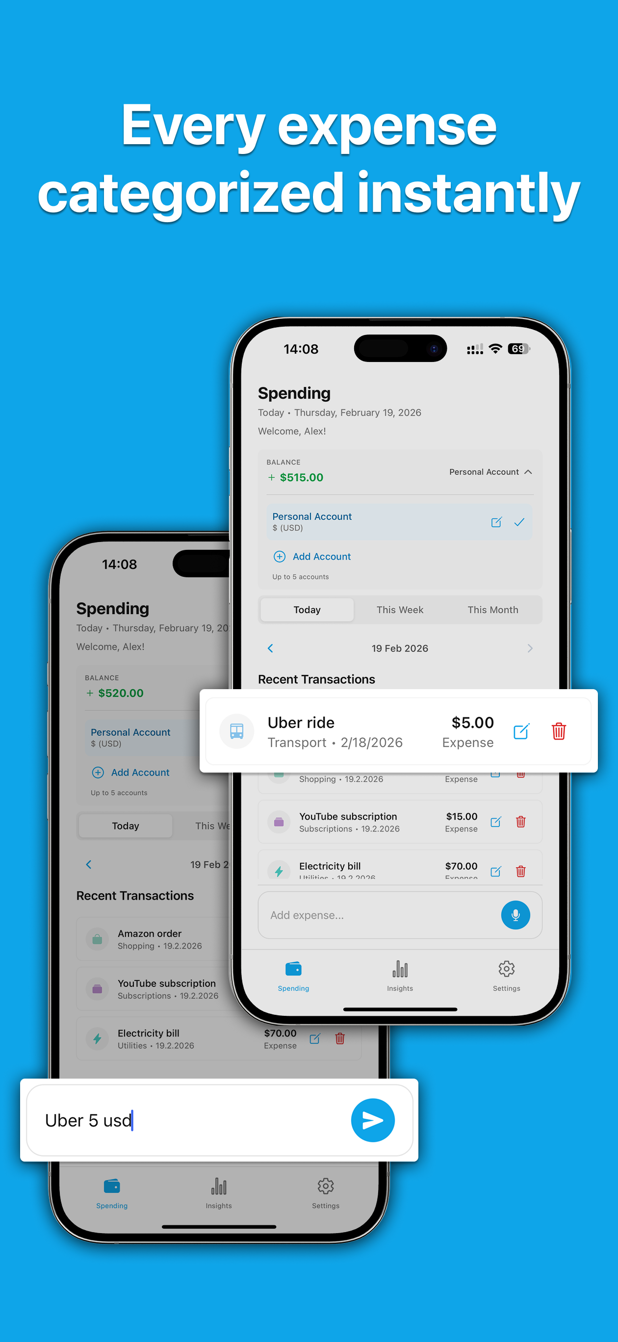Saivly category insights view